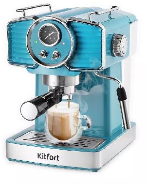 Кофеварка рожковая Kitfort КТ-7125-2 1465Вт бирюзовый