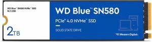 Накопитель SSD WD S PCIe 4.0 x4 2TB WDS200T3B0E Blue SN580 M.2 2280