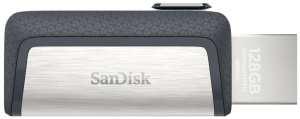 Флеш Диск Sandisk 256Gb Ultra Dual Drive SDDDC2-256G-G46 USB3.0 серый/черный