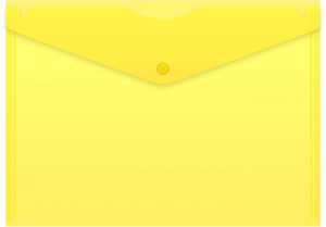 Конверт на кнопке Бюрократ -PK803AYEL A4 пластик 0.18мм желтый
