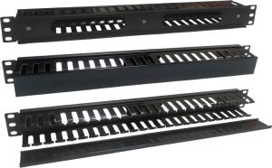 Кабельный органайзер Горизонтальный Lanmaster TWT-ORG1U/24-CVP гребенка 1U шир.:19" глуб.:50мм