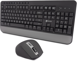 Клавиатура + мышь Оклик S290W клав:черный мышь:черный USB беспроводная Multimedia (351701)