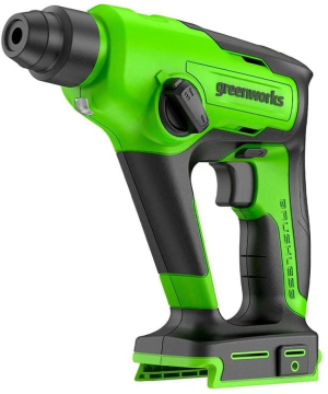 Перфоратор Greenworks GD24SDS1 патрон:SDS-plus уд.:1.2Дж аккум. (кейс в комплекте)