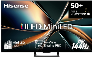 Телевизор QLED Hisense 55" 55U7Q угольно-серый 4K Ultra HD 120Hz MEMC DVB-T DVB-T2 DVB-C DVB-S DVB-S2 USB WiFi Smart TV
