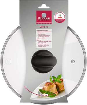 Крышка Rondell Weller RDA-125 d=20см крыш.прозрачный руч.черная