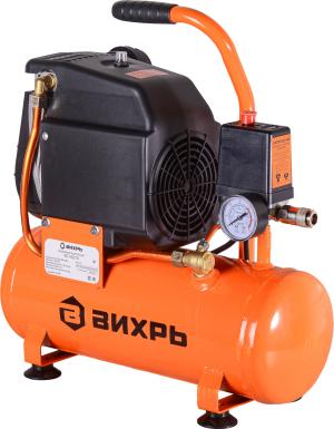Компрессор поршневой Вихрь КП-165/10 безмасляный 165л/мин 10л 950Вт оранжевый/черный