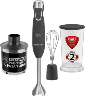 Блендер погружной Polaris PHB 1384 Silent 1300Вт серый