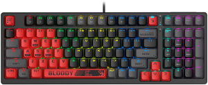 Клавиатура A4Tech Bloody S98 Sports Red BLMS Plus механическая красный/черный USB for gamer LED (S98 SPORTS RED BLMS RED PLUS)
