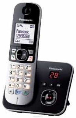 Р/Телефон Dect Panasonic KX-TG6821RUB черный автооветчик АОН