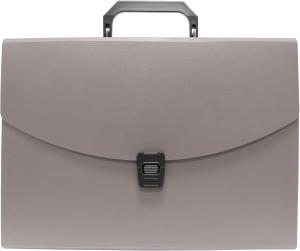 Портфель Бюрократ -BPP13GREY 13 отдел. A4 пластик 0.7мм серый