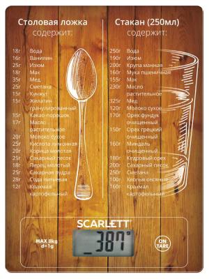 Весы кухонные электронные Scarlett SC-KS57P19 макс.вес:8кг рисунок