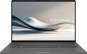 Ноутбук Asus Zenbook 14 UX3407QA-QD267W Snapdragon X X1-26-100 16Gb SSD512Gb Qualcomm Adreno 14" OLED WUXGA (1920x1200) Windows 11 Home grey WiFi BT Cam Bag (90NB1502-M00DN0)