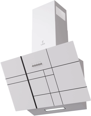 Вытяжка каминная Lex Moza 600 R1 белый управление: кнопочное (1 мотор)