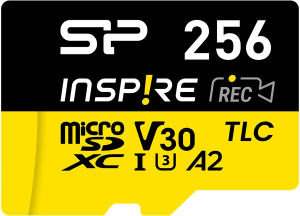 Флеш карта microSDXC 256GB Silicon Power SP256GBSTXLA2V1N Inspire V30 A2 + adapter