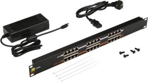 Патч-панель Lanmaster LAN-PP12-POE/A1 19" 1U 12xRJ45 кат.5E UTP