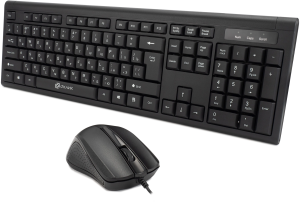 Клавиатура + мышь Оклик 600M клав:черный мышь:черный USB (337142)