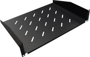 Полка стационарная Lanmaster TWT-CB-SF350-1U/18 1U нагр.:18кг. 19" 350мм черный