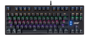 Клавиатура Acer OKW126 механическая черный USB Multimedia for gamer для ноутбука LED (ZL.KBDEE.00G)