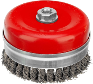 Щетка дисковая по мет. Matrix 74674 d=125мм d(посад.)=14мм (угловые шлифмашины) (упак.:1шт)