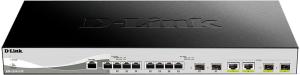 Коммутатор D-Link DXS-1210-12TC (L2) 8x10Гбит/с 2xКомбо(10GBase-T/SFP+) 2SFP+ настраиваемый