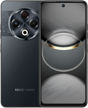 Смартфон Tecno Spark 30 128Gb 8Gb черный моноблок 3G 4G 2Sim 6.78" 1080x2436 Android 14 64Mpix 802.11 a/b/g/n/ac NFC GPS GSM900/1800 GSM1900 Protect FM A-GPS microSD max1024Gb