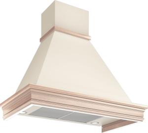 Вытяжка каминная Elikor Вилла Валенсия 90П-650-П3Д топленое молоко/дуб неокрашенный управление: ползунковое (1 мотор)