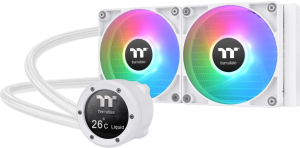 Система водяного охлаждения Thermaltake TH240 V2 Ultra Snow ARGB Soc-AM5/AM4/1200/1700/1851 белый 4-pin 25.8dB Al+Cu LCD Ret (CL-W404-PL12SW-A)