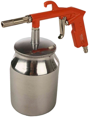 Пистолет пескоструйный Sturm! AU-1720-03 300л/мин соп.:2.5мм бак:1л серебристый