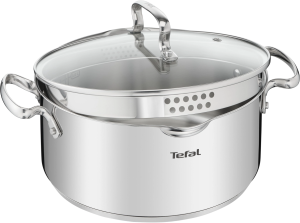 Кастрюля Tefal Duetto+ G7194655 4.7л. d=24см (с крышкой) стальной (2100113152)