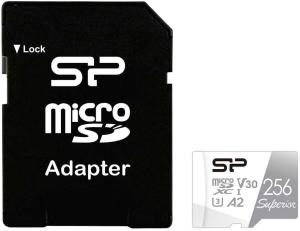 Флеш карта microSDXC 256GB Silicon Power SP256GBSTXDA2V20SP Superior + adapter