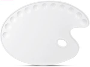 Палитра для смешивания красок Deli 68300 эллипс 400x290мм пластик