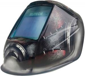 Маска сварщика Elitech E0912.006.00 филь.:хамел. см.экр.100x80мм черный