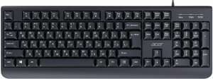 Клавиатура Acer OKW400 черный USB Multimedia (ZL.KBDEE.01C) кабель 1.8м