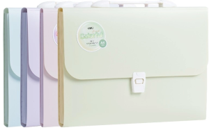 Папка-портфель Deli Colorful EF612 7 отдел. A4 полипропилен ассорти