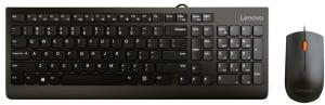 Клавиатура + мышь Lenovo 300 U клав:черный мышь:черный USB (GX30M39635)