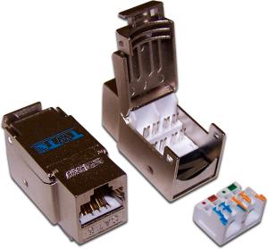 Модуль Lanmaster TWT-OK45STP/6-WH информ. KeystoneRJ45 кат.6 STP бел.