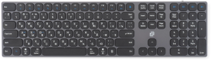 Клавиатура Оклик K867W серый/черный USB беспроводная BT/Radio slim Multimedia (2002130)