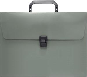 Портфель Бюрократ -BPP01GREY 1 отдел. A4 пластик 0.7мм серый