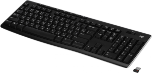 Клавиатура Logitech K270 черный/белый USB беспроводная Multimedia (920-003058)