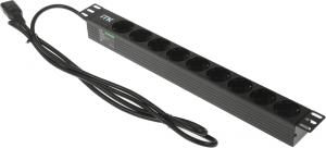 Блок распределения питания ITK алюминевый профиль PH22-9D2 гор.размещ. 9xSchuko базовые 10A C14 2м