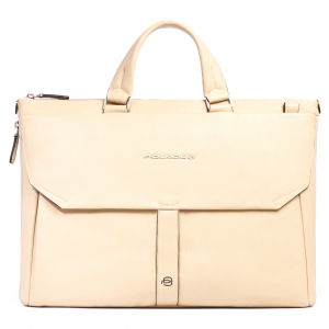 Деловая сумка женская Piquadro Than CA4021S135/BE с отделением для ноутбука бежевый натур.кожа