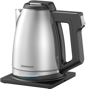 Чайник электрический Starwind SKS4040 2.0л. 1800Вт серебристый/черный корпус: металл/пластик