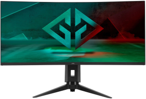 Монитор GMNG 34" Gaming GM-34C11W черный VA LED 2ms 21:9 HDMI M/M матовая HAS Piv 4000:1 300cd 178гр/178гр 3440x1440 165Hz G-Sync FreeSync DP 2K 8.57кг