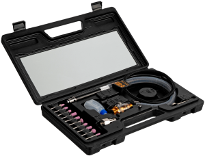 Шлифмашина полировальная Denzel PE54000 57л/мин шпинд.:3мм черный/серебристый