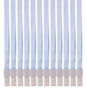 Шнур для пропуска Deli 8352l-blue 45х1см нейлон голубой (упак.:12шт) пластиковый пакет