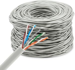 Кабель сетевой Buro BU-CCA-048 UTP 4 пары cat.5E solid 0.48мм CCA 305м серый