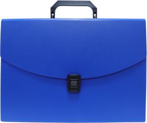 Портфель Бюрократ -BPP13BLUE 13 отдел. A4 пластик 0.7мм синий