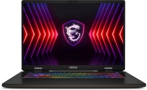 Ноутбук MSI Sword 17 HX B14VGKG-048XRU Core i9 14900HX 16Gb SSD1Tb NVIDIA GeForce RTX4070 8Gb 17" IPS QHD+ (2560x1600) без ОС grey space WiFi BT Cam (9S7-17T214-048)