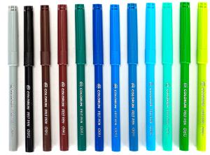 Фломастеры Deli EC10023 ColoRun Вентилируемый 24цв. пакет с европодвесом