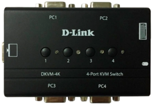 Переключатель KVM D-Link DKVM-4K 4xPC port (DKVM-4K/B3A)